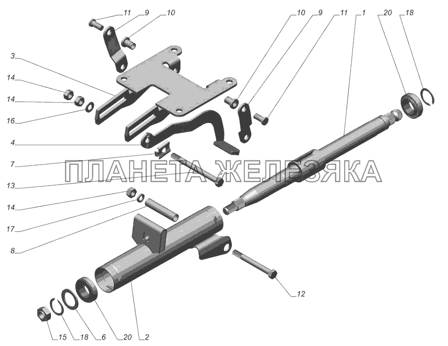 3302-3400018-30. Колонка рулевого управления ГАЗ-3302 (с двиг. УМЗ)