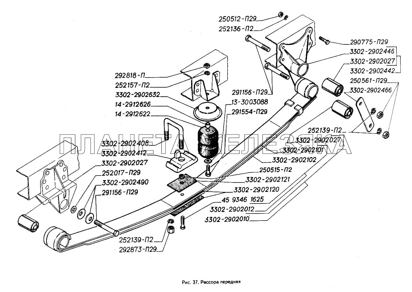 Рессора передняя ГАЗ-3302 (ГАЗель)