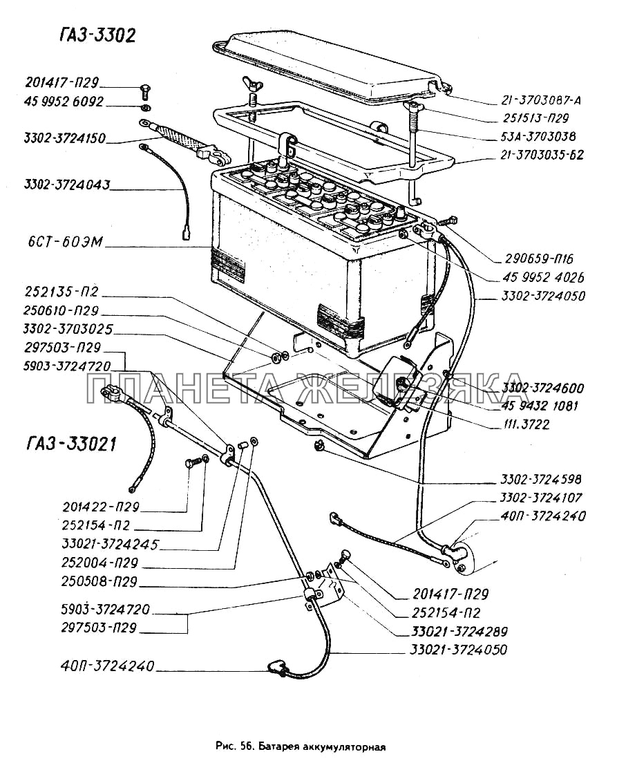 Батарея аккумуляторная ГАЗ-3302 (ГАЗель)