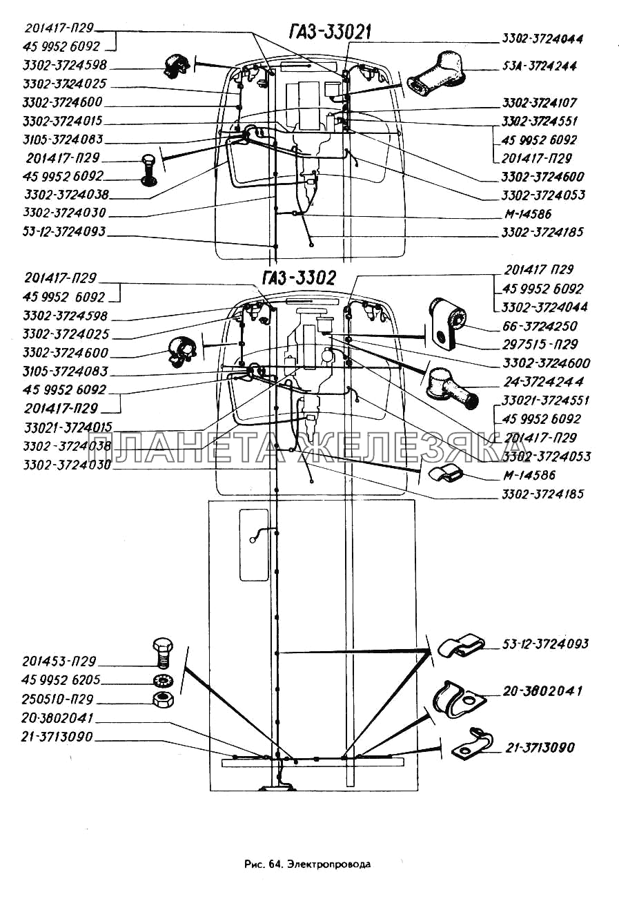 Электропровода ГАЗ-3302 (ГАЗель)