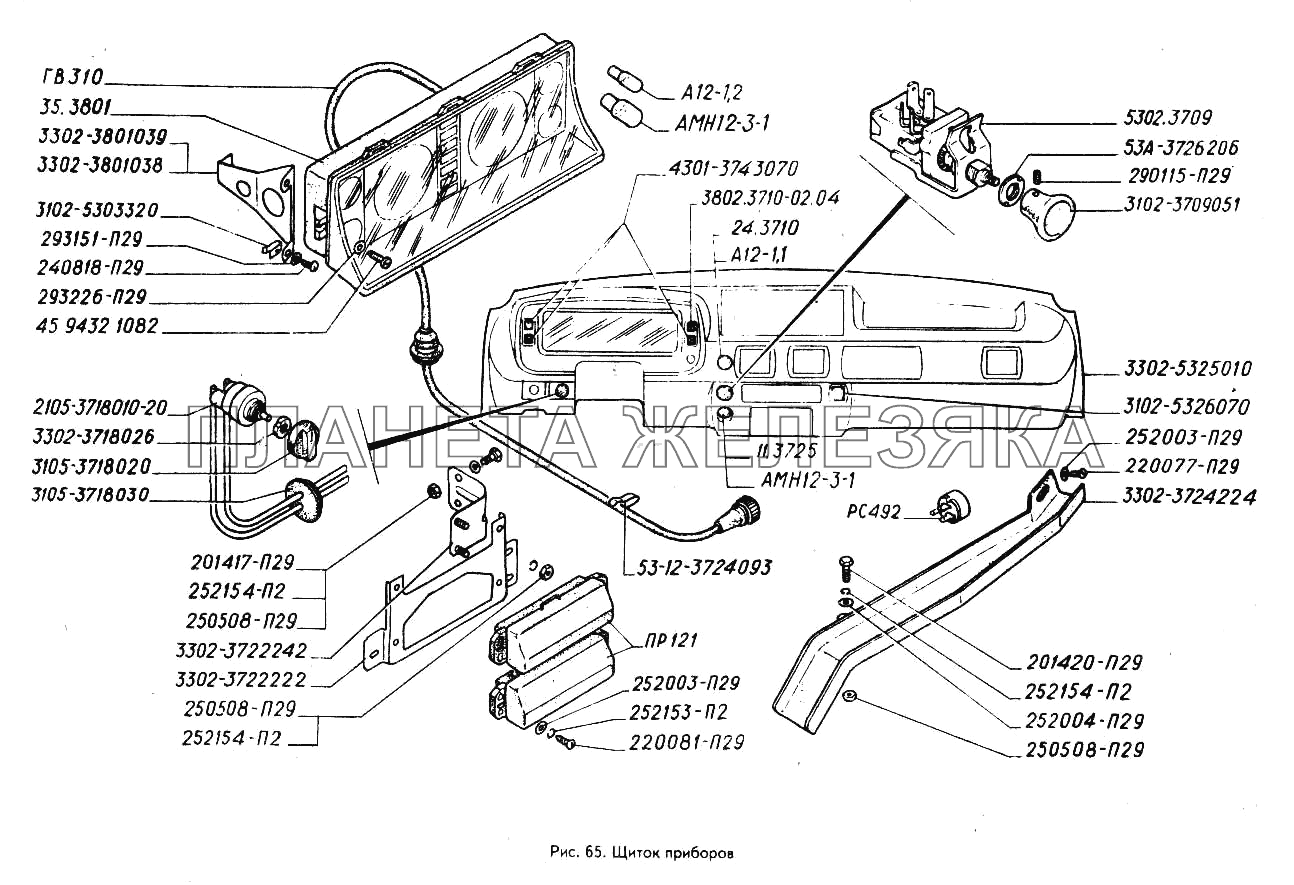 Щиток приборов ГАЗ-3302 (ГАЗель)