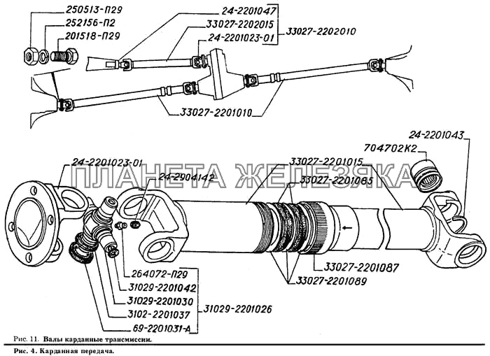 Передача карданная ГАЗ-33027 (Дополнение)