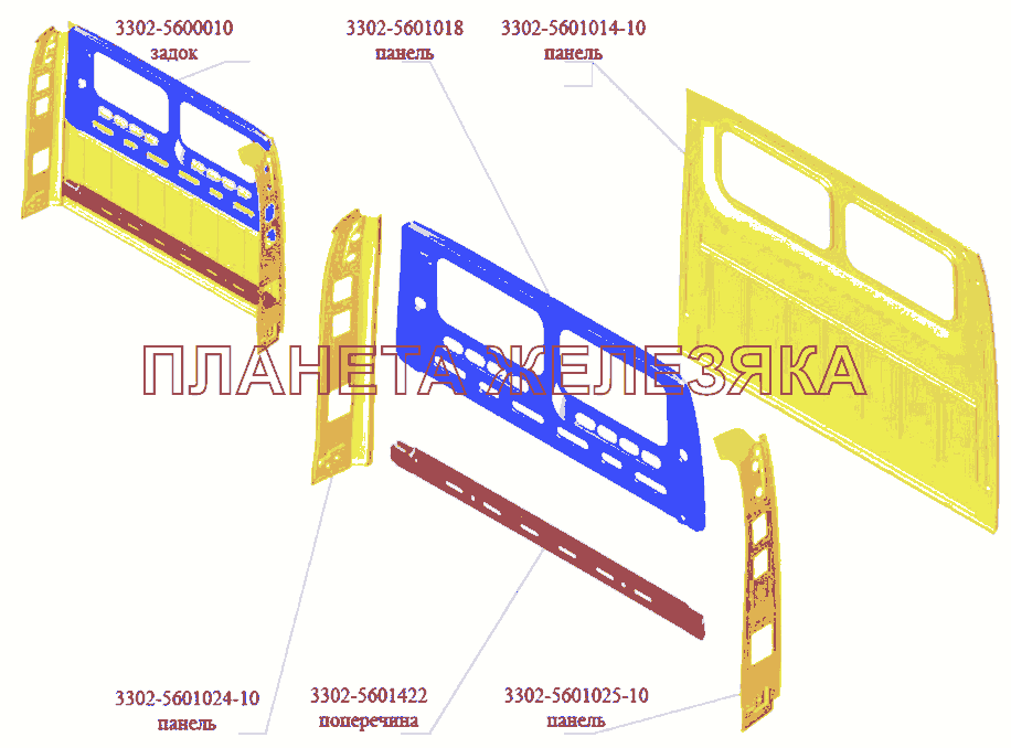 Задок ГАЗ-3302 (Кузовные дет.)