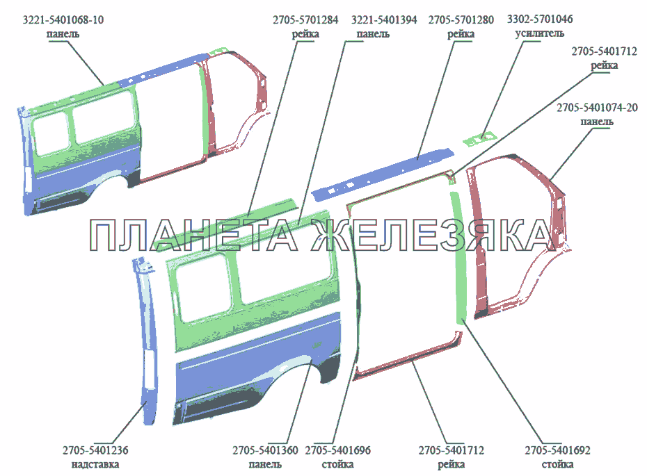 Панель ГАЗ-3302 (Кузовные дет.)