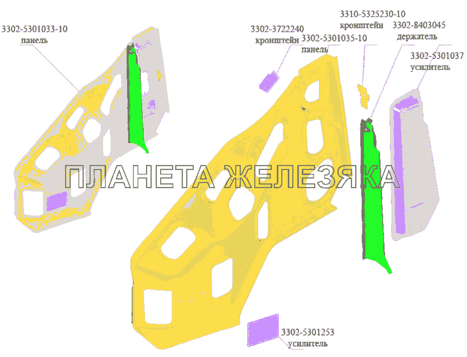 Панель ГАЗ-3302 (Кузовные дет.)