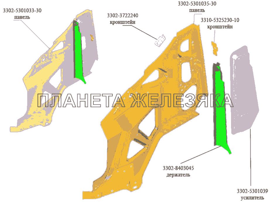 Панель ГАЗ-3302 (Кузовные дет.)