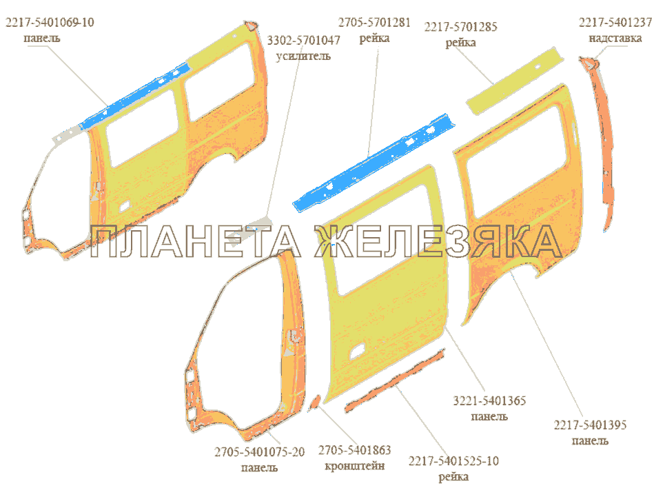 Панель ГАЗ-3302 (Кузовные дет.)