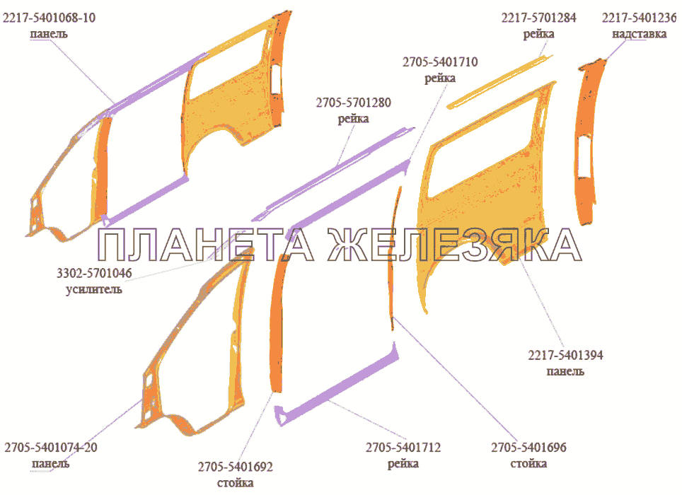 Панель ГАЗ-3302 (Кузовные дет.)