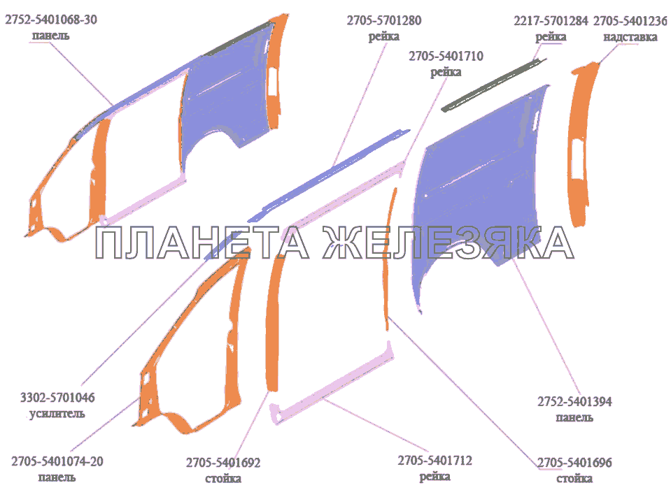 Панель ГАЗ-3302 (Кузовные дет.)