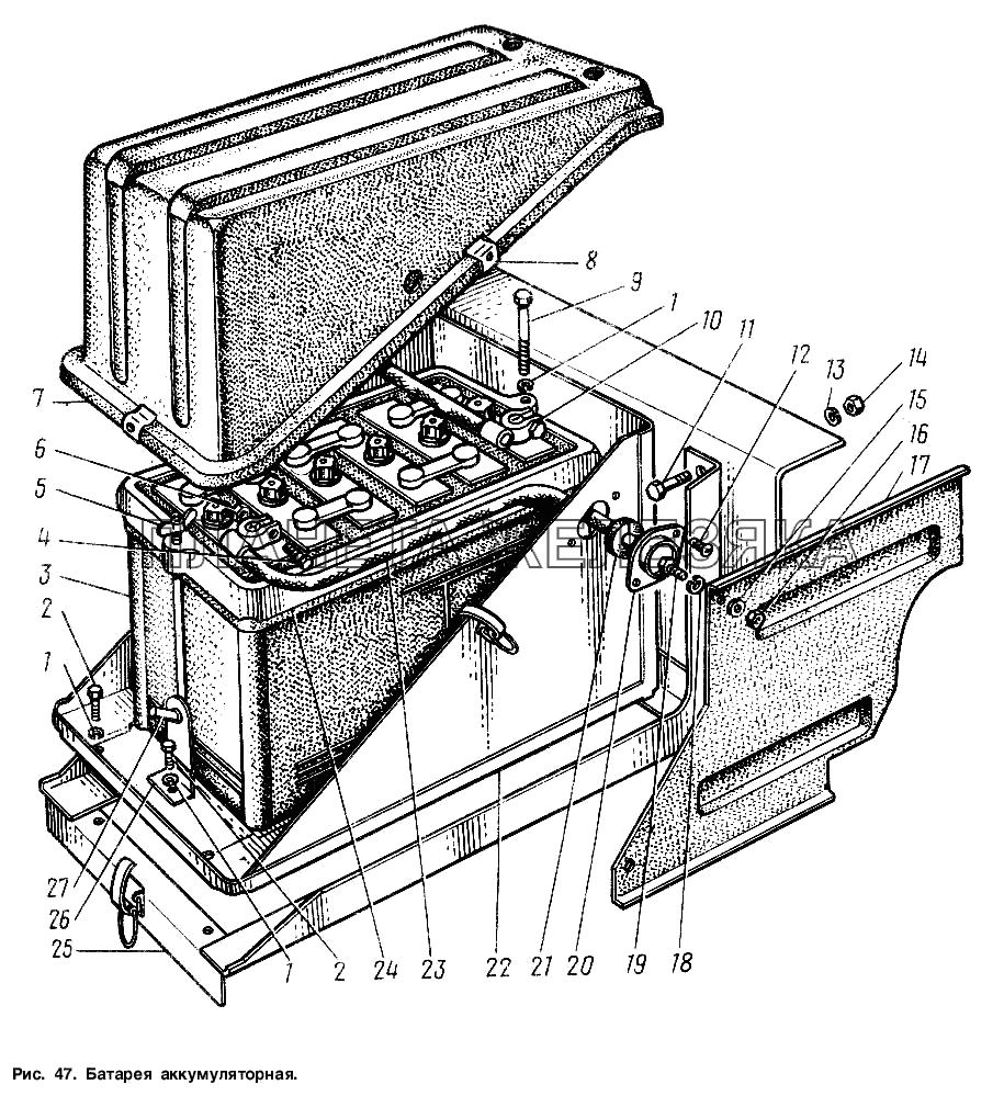 Батарея аккумуляторная ГАЗ-3307