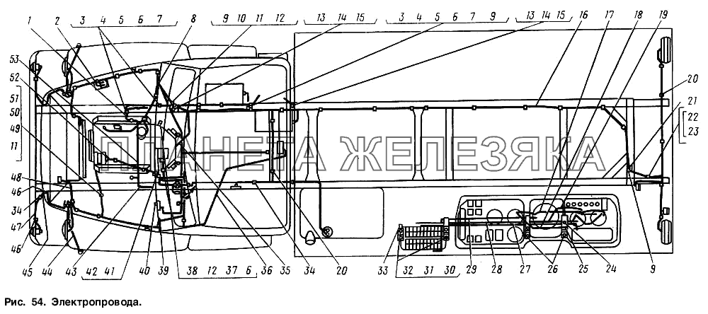 Электропровода ГАЗ-3307