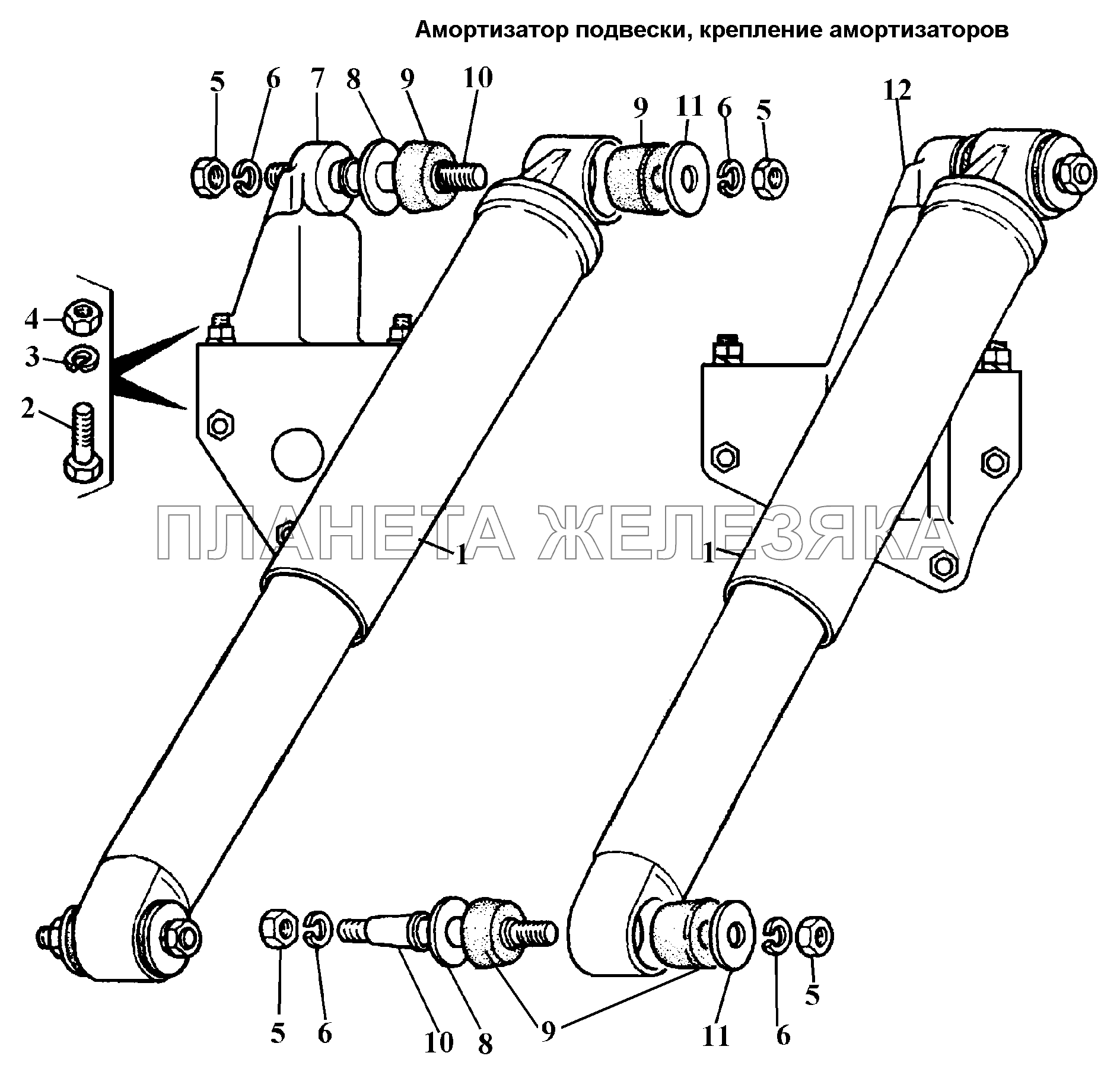 Амортизатор подвески ГАЗ-3308