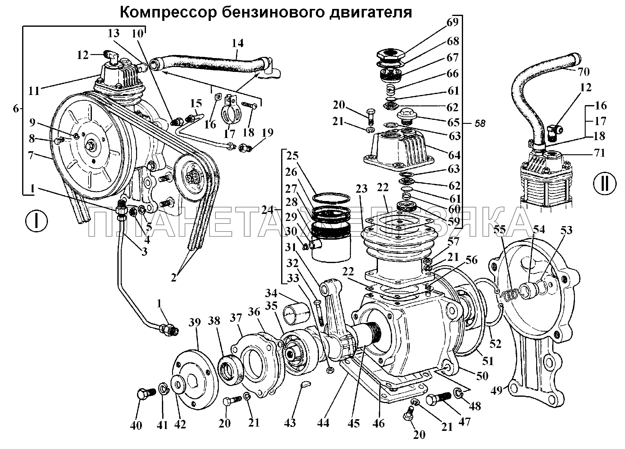 Компрессор бензинового двигателя ГАЗ-3308