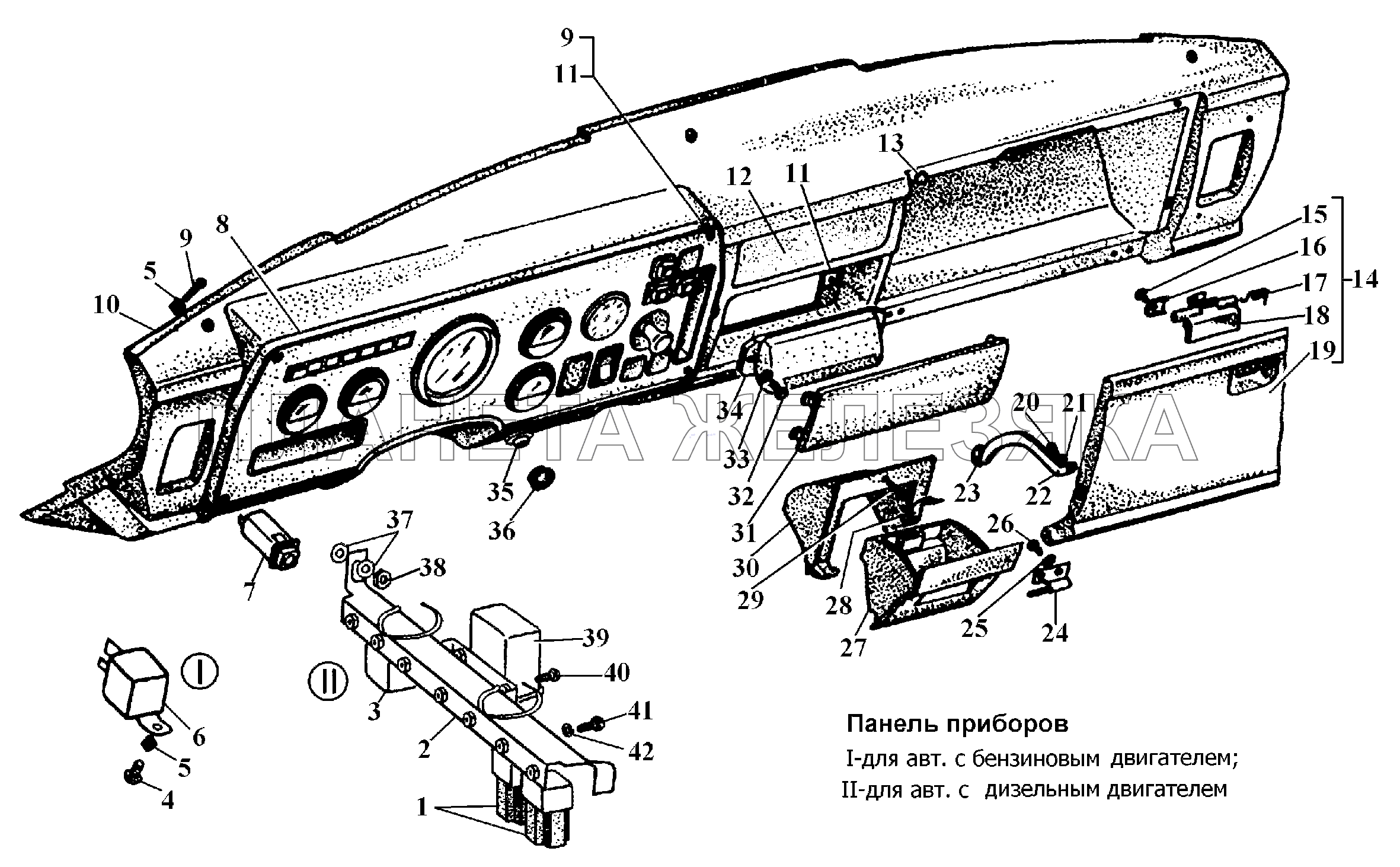 Панель приборов ГАЗ-3308