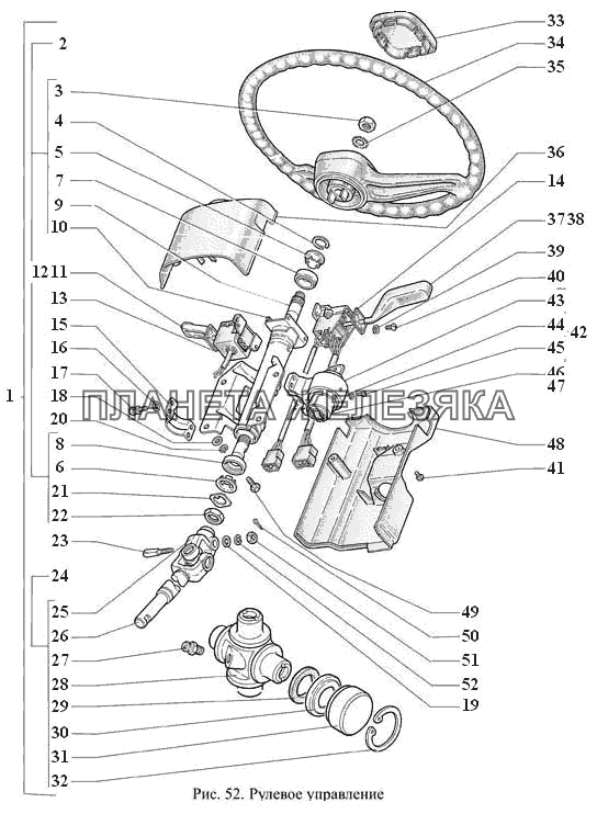 Рулевое управление ГАЗ-3308
