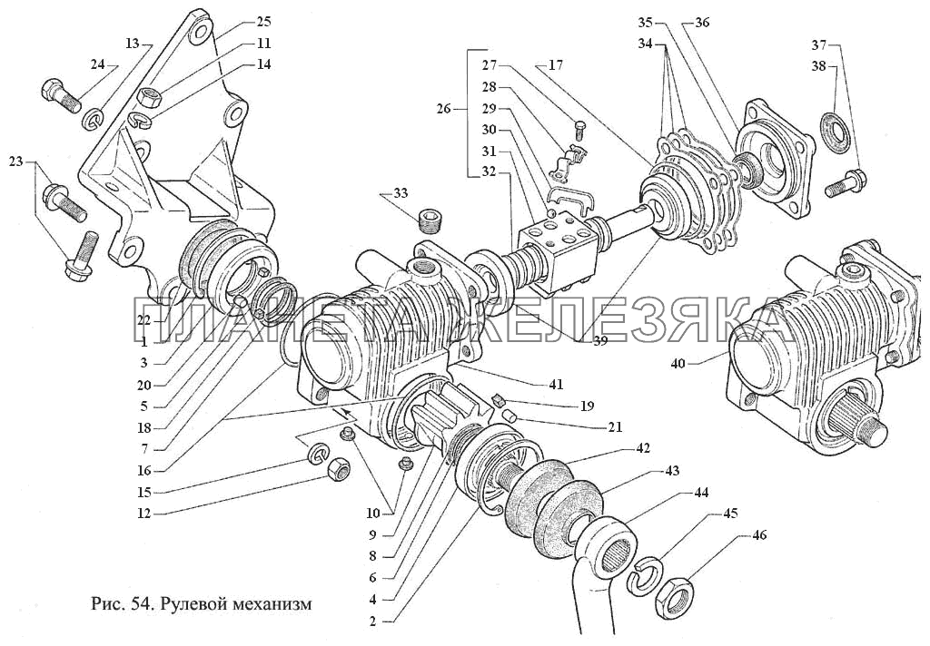 Рулевой механизм ГАЗ-3308