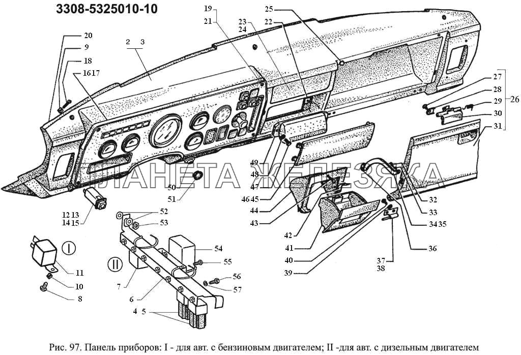 Панель приборов ГАЗ-3308