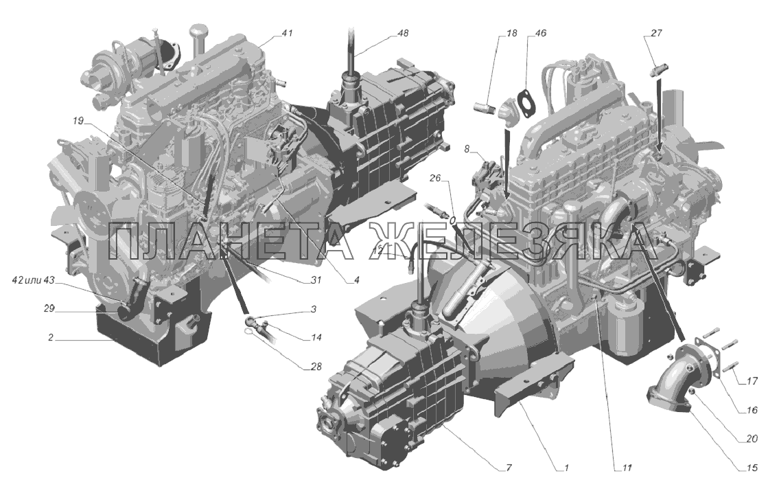 33081-1000250-50. Двигатель полностью укомплектованный ГАЗ-33081