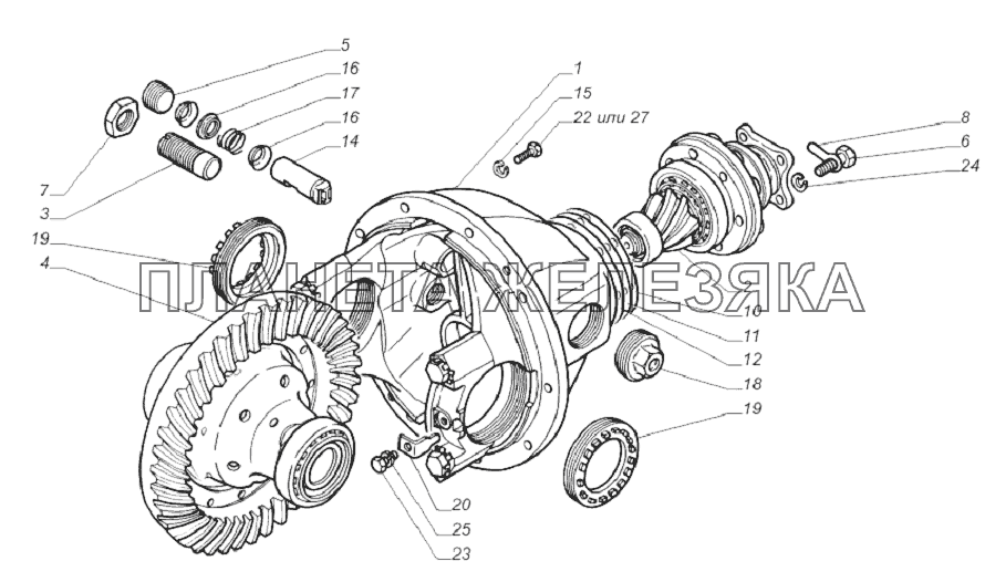 33081-2402010. Редуктор заднего моста ГАЗ-33081