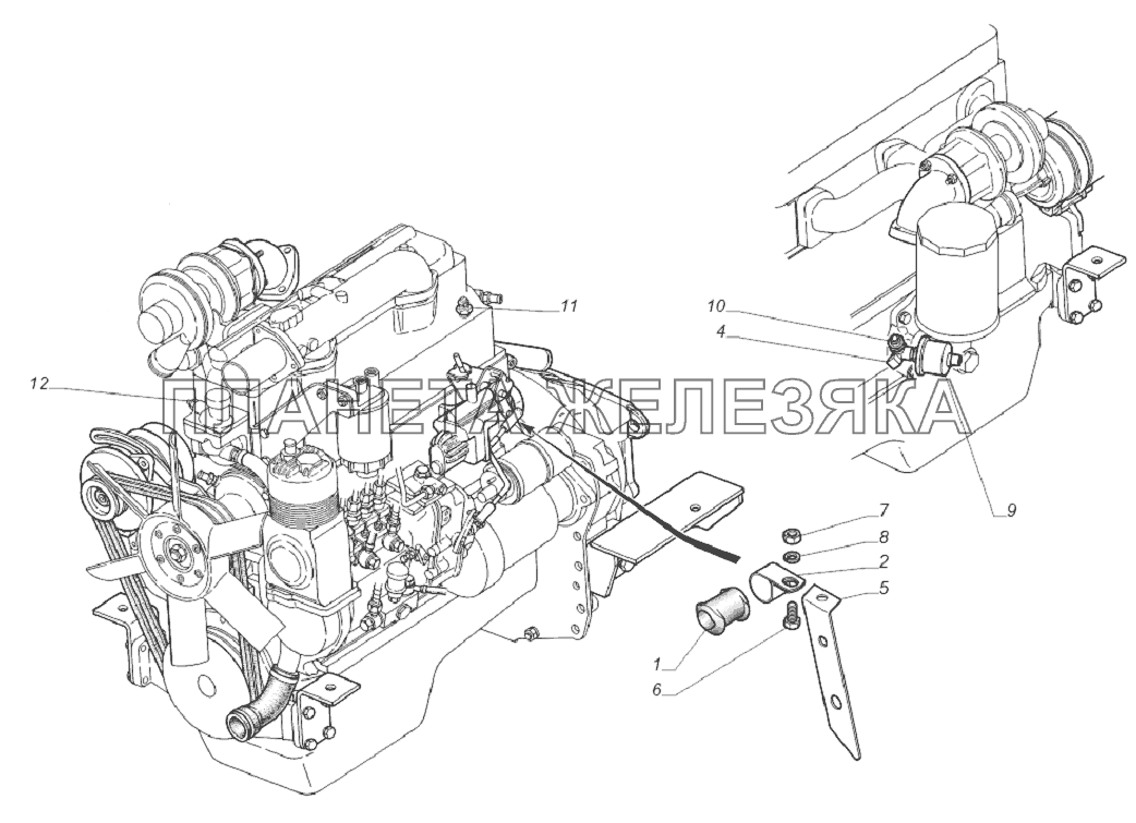 33081-3829004-10. Установка датчиков ГАЗ-33081