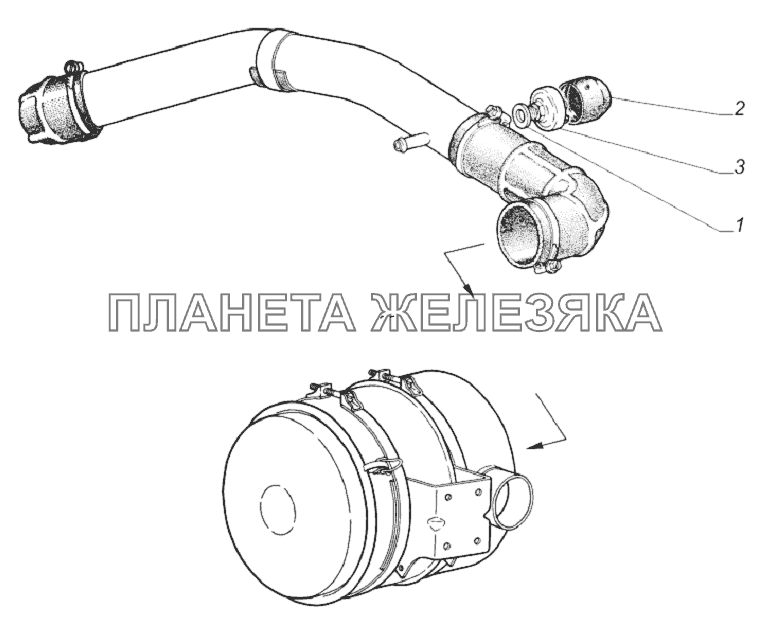 33081-3839001. Установка датчика засоренности воздушного фильтра ГАЗ-33081