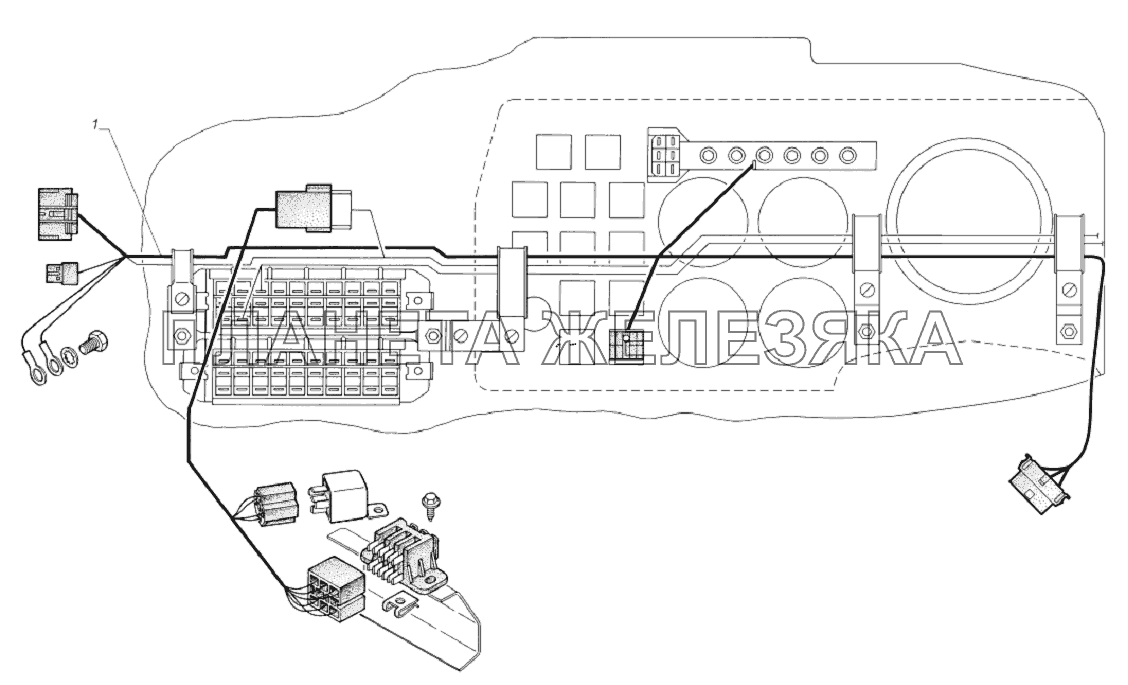 33081-3862005. Установка жгута АБС 130 ГАЗ-33081