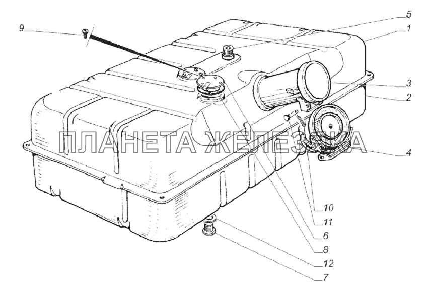 4301-1101010-02. Бак топливный ГАЗ-33081