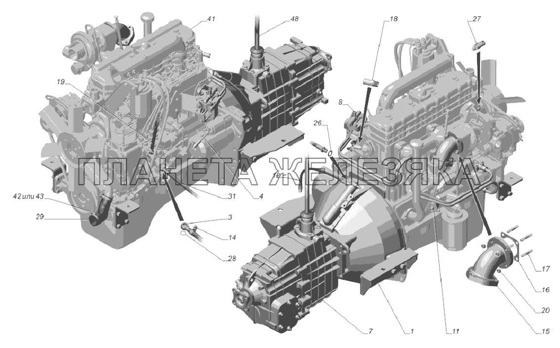 33081-1000252-50. Двигатель полностью укомплектованный ГАЗ-33081