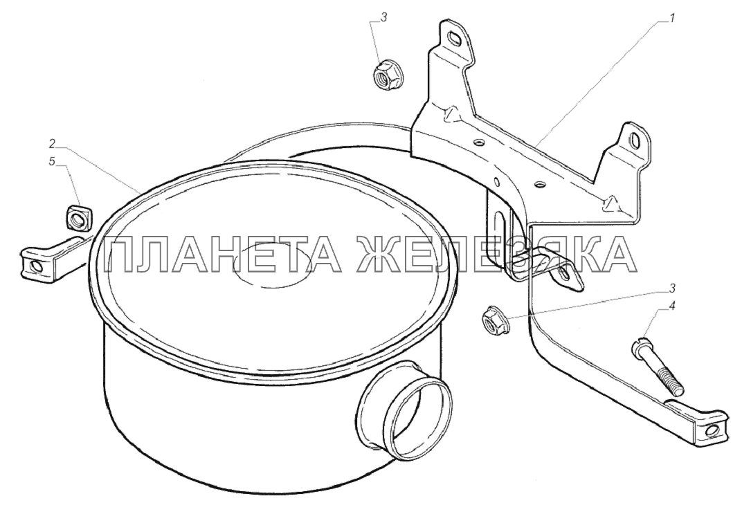 3309-1109002. Установка резонатора воздушного фильтра ГАЗ-33081