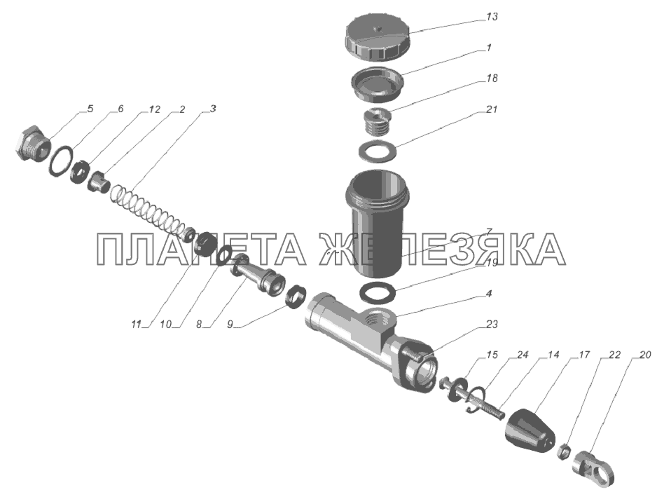 3302-1602290. Цилиндр главный привода сцепления ГАЗ-33081