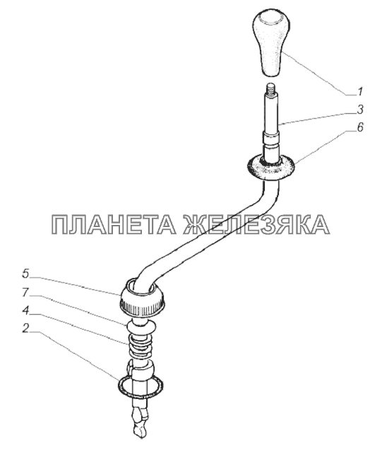 3309-1700001. Установка рычага коробки передач ГАЗ-33081