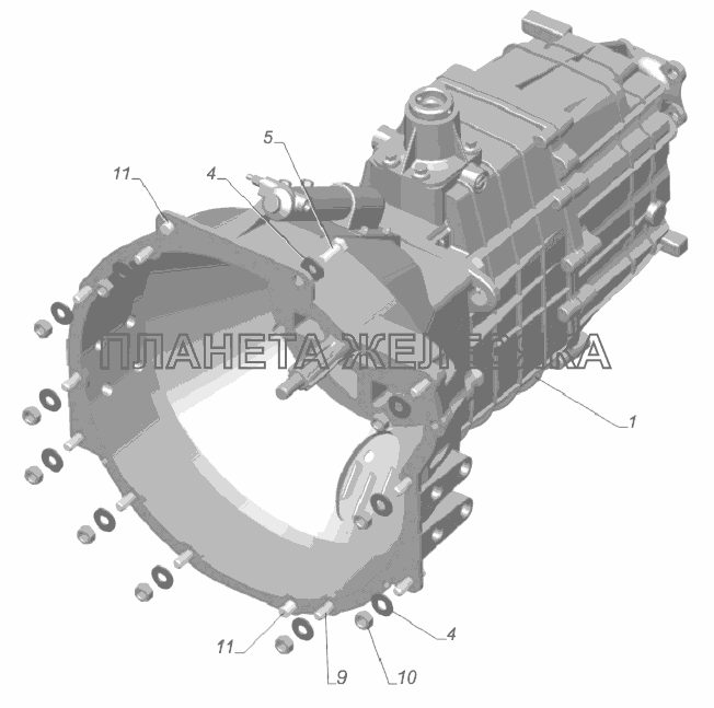 33081-1700007. Установка коробки передач на двигатель ГАЗ-33081