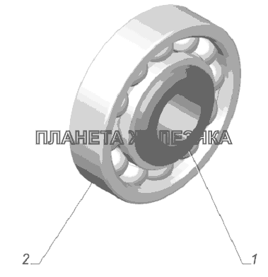 3309-1701180. Подшипник вторичного вала на втулке ГАЗ-33081