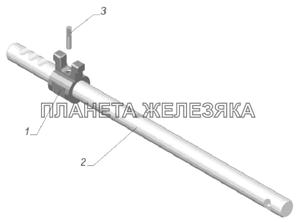 3309-1702055. Шток переключения 2-й и 3-й передач с головкой ГАЗ-33081