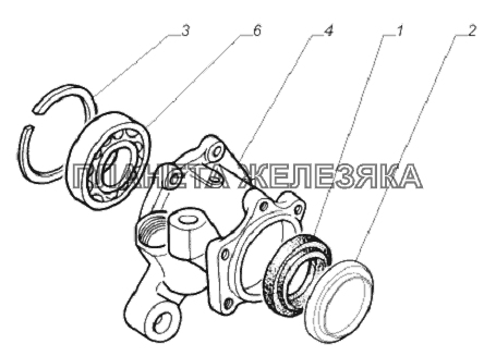 66-40-1802065. Крышка подшипника вторичного вала ГАЗ-33081