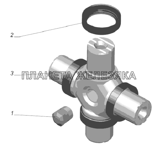 33078-2201026. Крестовина кардана с сальниками ГАЗ-33081 33078-2201026. Крестовина кардана с сальниками ГАЗ-33081