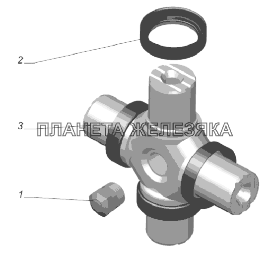 33078-2201026. Крестовина кардана с сальниками ГАЗ-33081