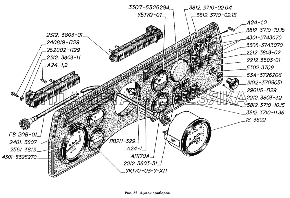 Щиток приборов ГАЗ-3309