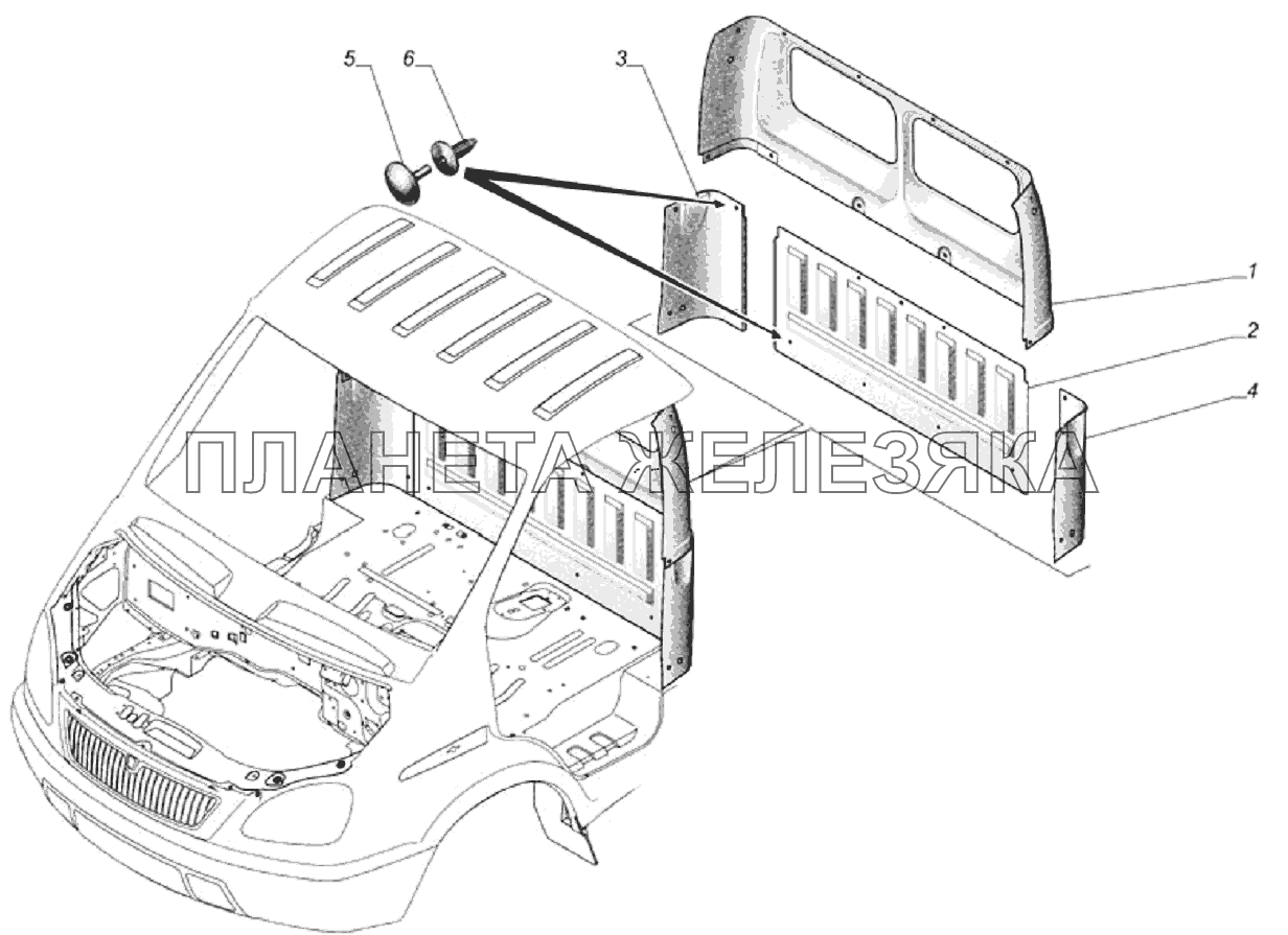 Установка обивки задка ГАЗ-33104 