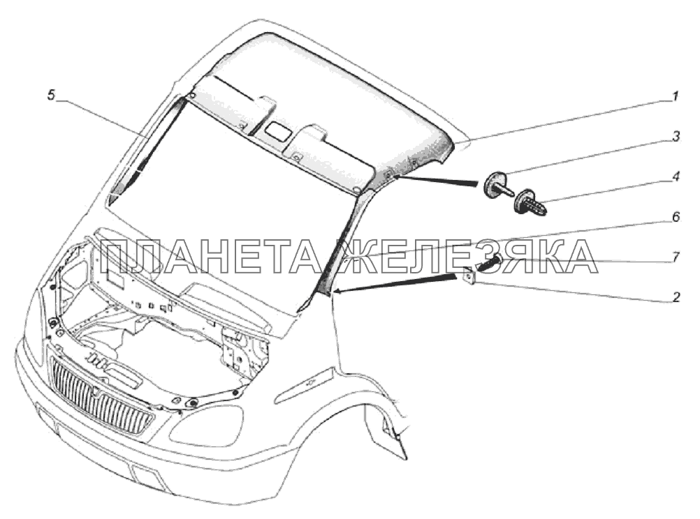 Установка обивки крыши ГАЗ-33104 