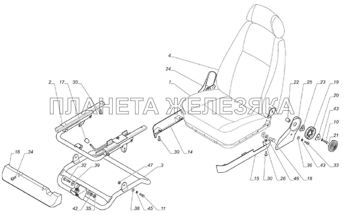 Сиденье ГАЗ-33104 