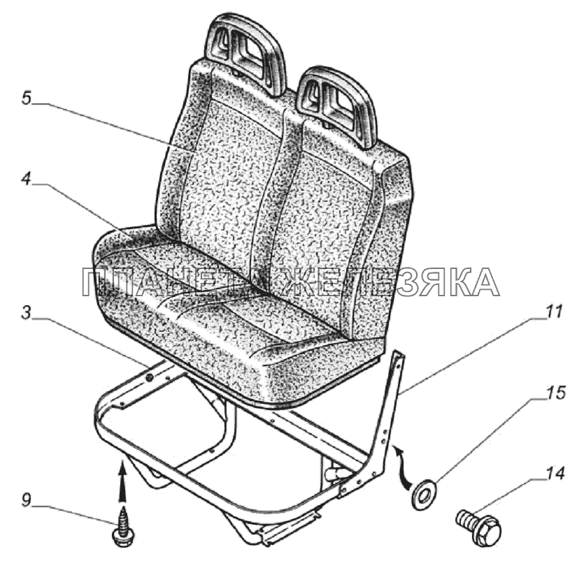 Пассажирское сиденье где. Сиденье пассажирское Газель 3302. ГАЗ 3302 крепление сиденья. Крепления сидений Газель 3302. Подушка сиденья ГАЗ 3302.