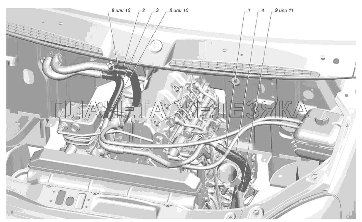 Установка трубопроводов 33106-8120001 ГАЗ-33106 Евро 3