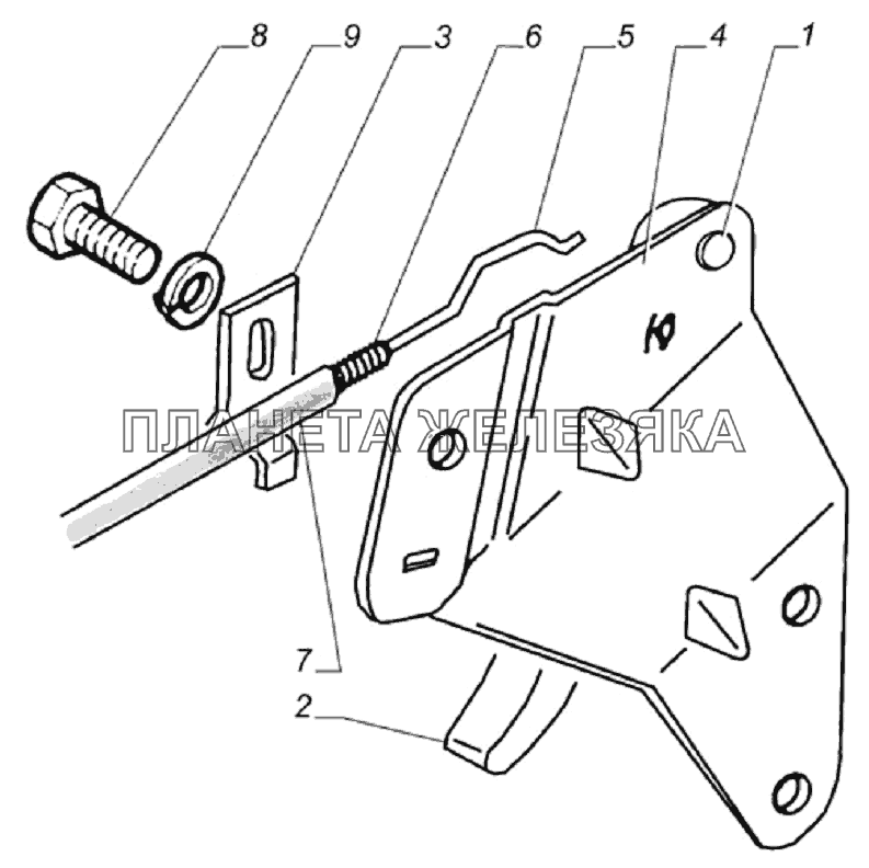 Привод замка капота 3302-8406150 ГАЗ-33106 Евро 3