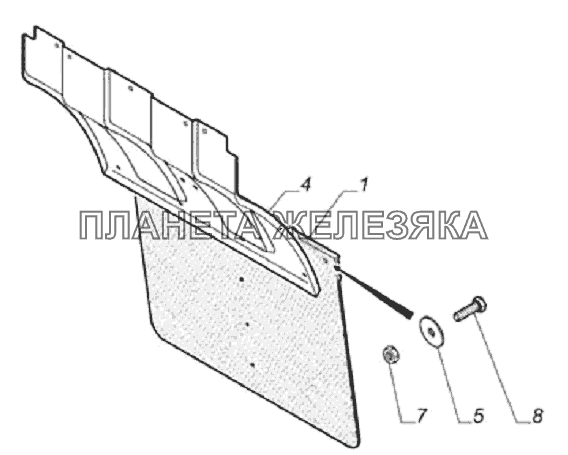 Брызговик заднего колеса 3307-8511021 ГАЗ-33106 Евро 3