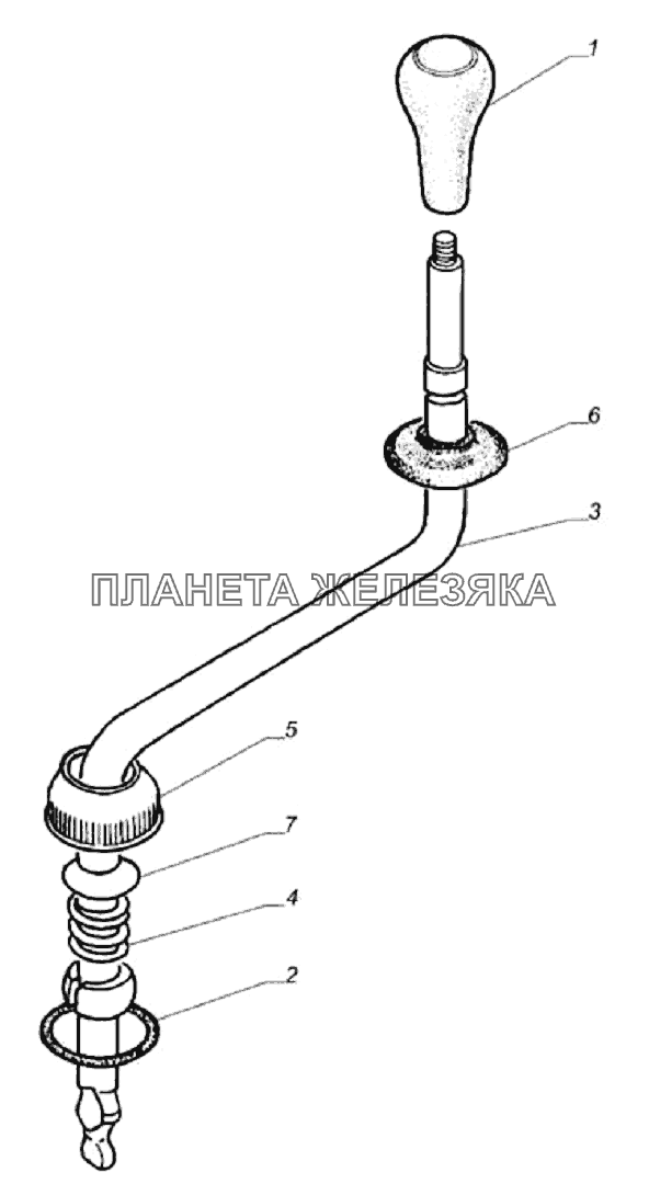 Установка рычага коробки передач ГАЗ-33104 