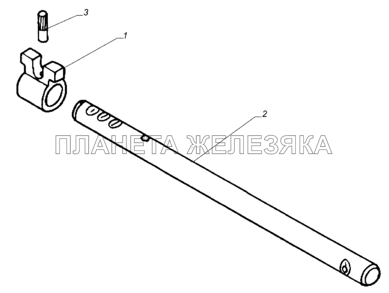 Шток переключения 2-й и 3-й передачи с головкой ГАЗ-33106 