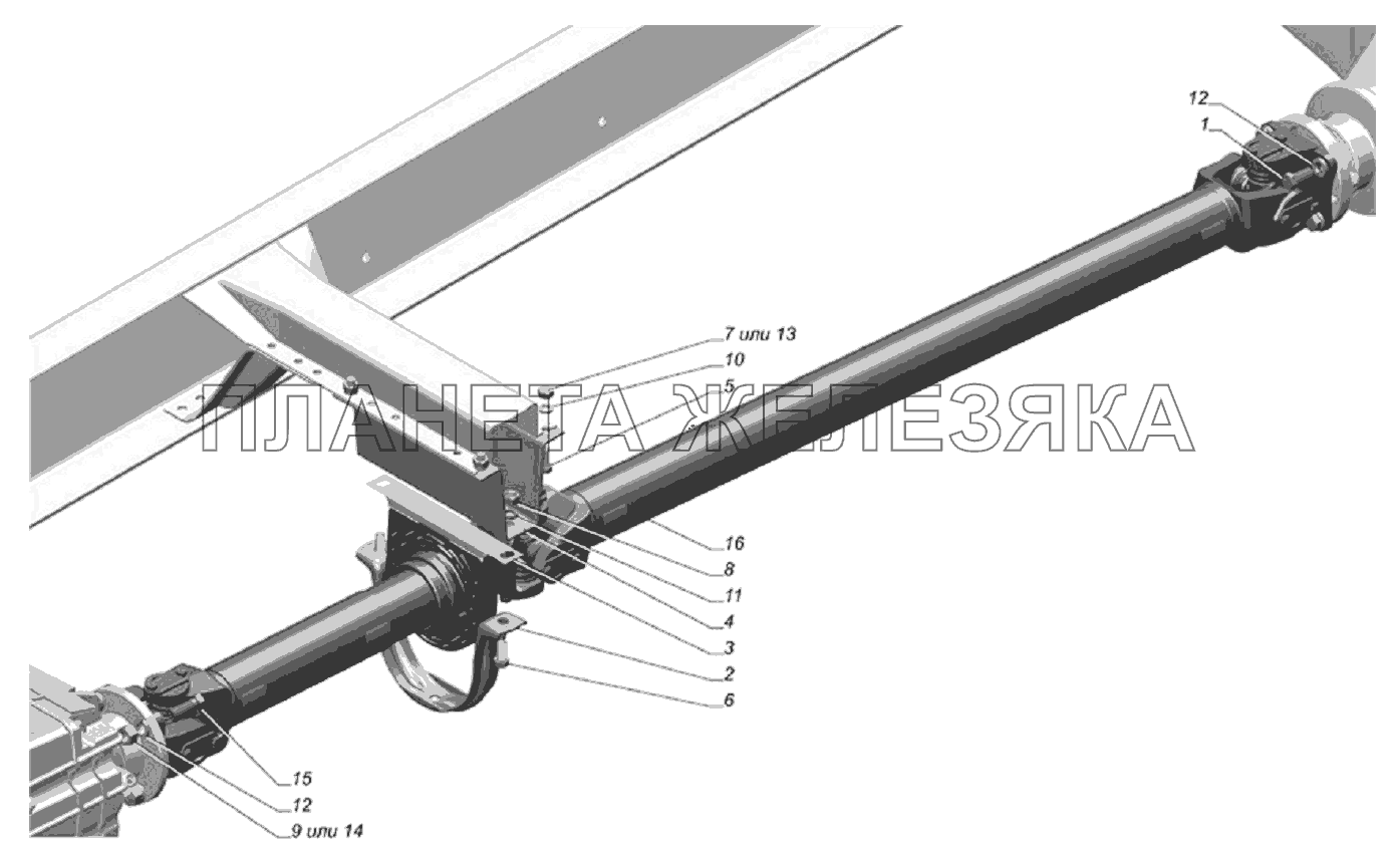 Установка карданной передачи ГАЗ-33106 