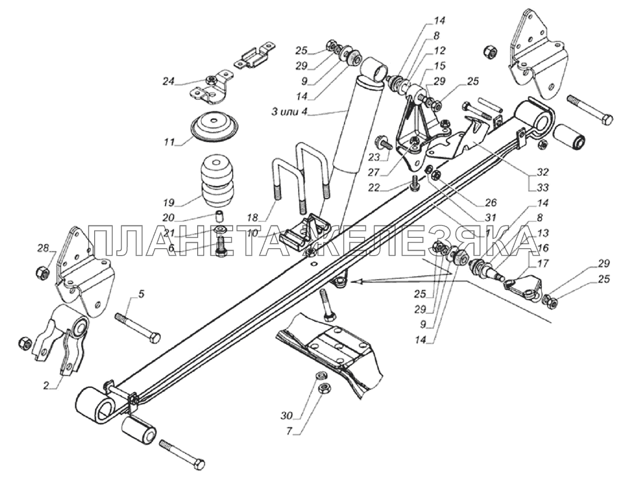 Установка передней подвески ГАЗ-33104 