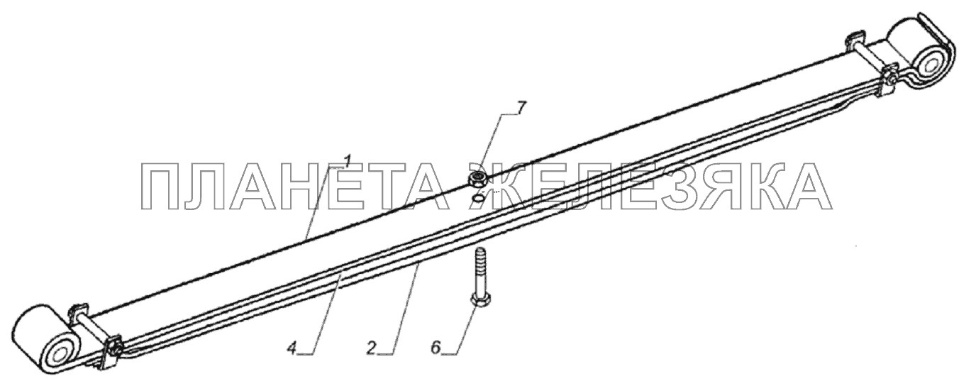 Рессора передняя ГАЗ-33104 